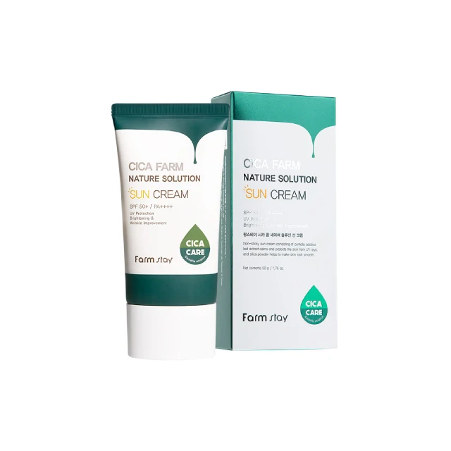 Nature Solution Sun Cream Sunscreen Face protection farmstay CICA Farm SPF 50 UV protection brigtening sunblock