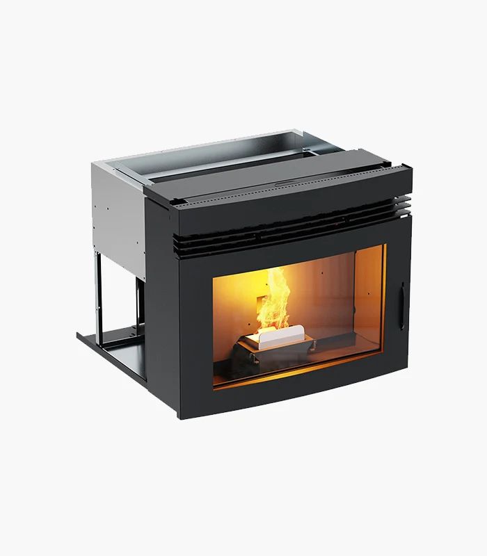 24KW Automatic Feeding wood burn Pellet Fireplace Hydro Biomass indoor heating Stove for European import from china pellet stove