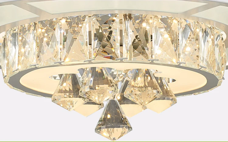 The high-selling elegant crystal lamp fan decorative crystal hidden blades ceiling fan invisible ceiling fan with light