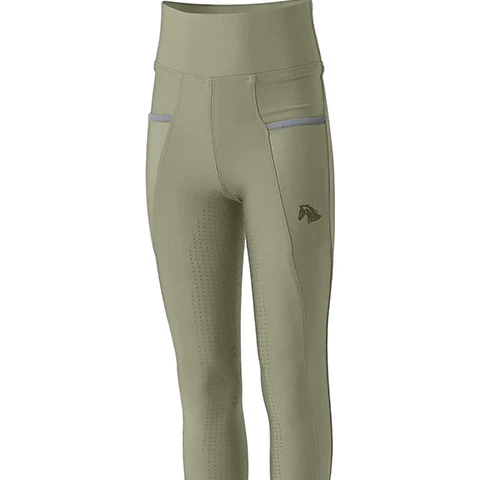 Hot Selling Beige Equestrian Riding Tights Ladies With Double Front Pocket Polyester Fabric 4 Way Stretch Color Design OEM