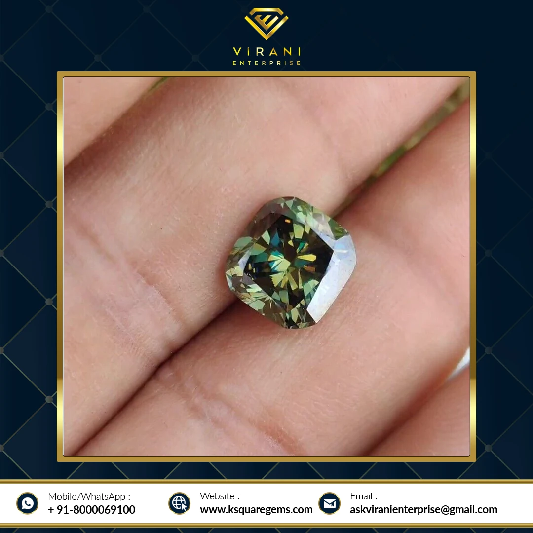 Factory Price Jewelry Making Black Blue Color Cushion Brilliant Cut Lab Grown Loose Moissanite Diamonds From Trusted Supplier