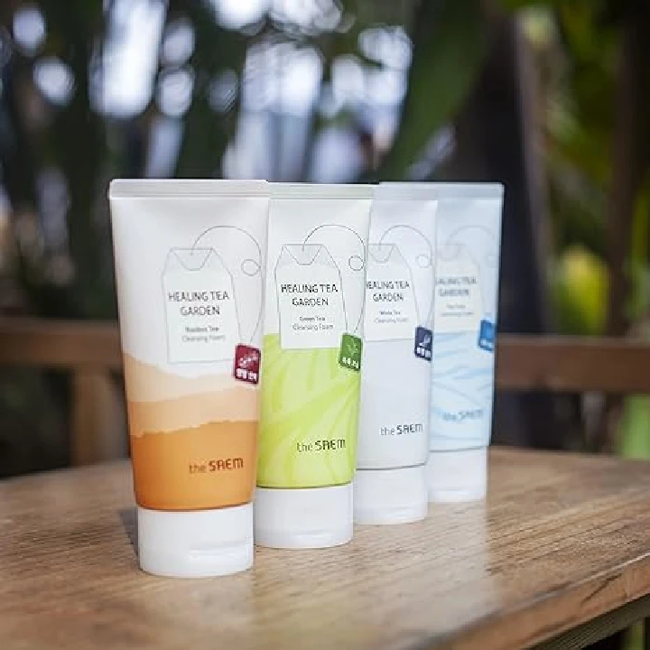 Korea wholesale THE SAEM Healing Tea Garden Green Tea Cleansing Foam 150ml Mild Moisturizing Facial Foam with Rich Bubble