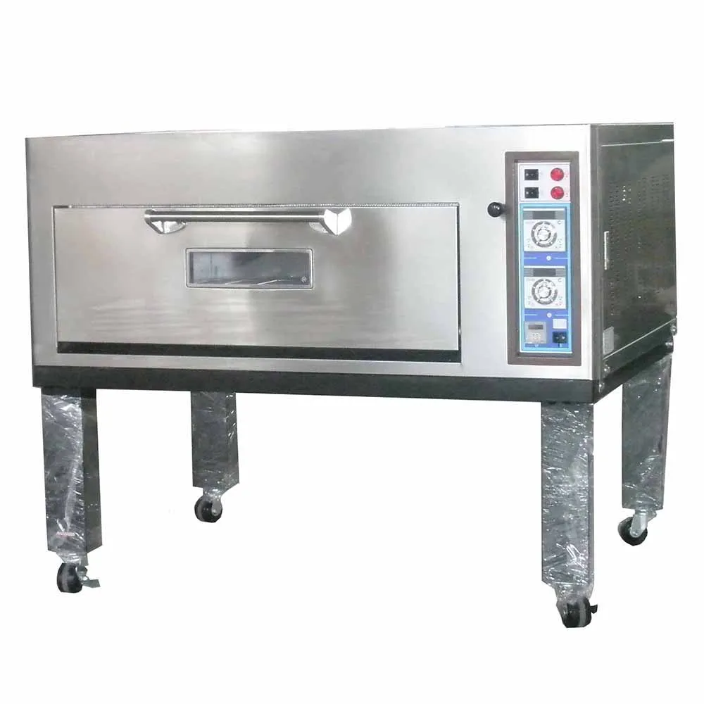 Single Deck Pizza Bread Oven Electric Baking Equipment Bread Oven 1 Deck 1 Trays Biscuit Cookie Gas Oven