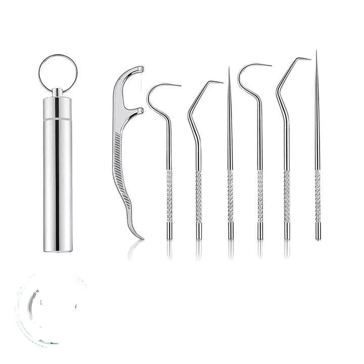 HIGH GRADE S.S MADE DENTAL HYGIENE STUDENT INSTRUMENTS TOOL KIT OF 7 PIECES