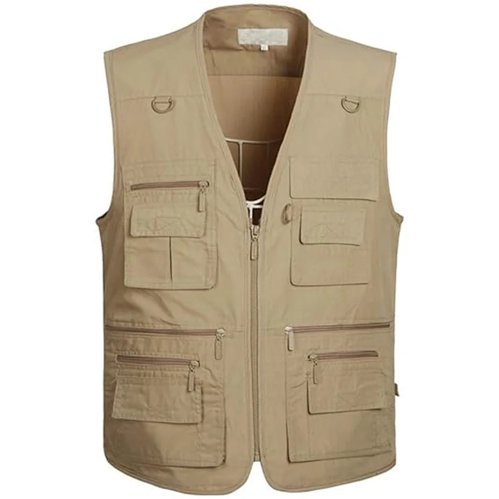 Deltaplus Khakis Workshop Working Industrial Mechanic Overalls Uniforms Safety Vest Construction