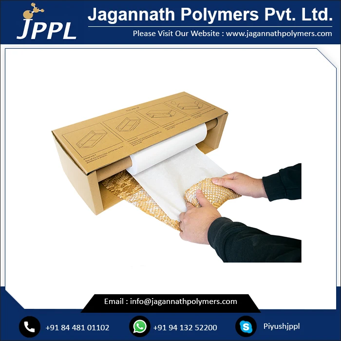 Fully Recyclable Eco-Friendly Kraft Roll for Moving and Packing Protection with Cardboard Dispenser