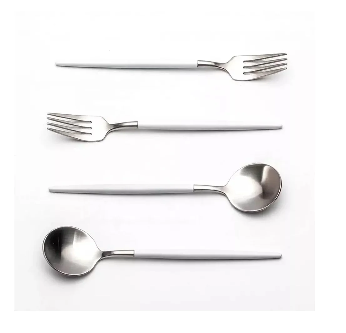 New Design Metal Cutlery Set New Metal Flatware Set of 4 New Metal Flatware In Wholesale Price New Spoon And Fork