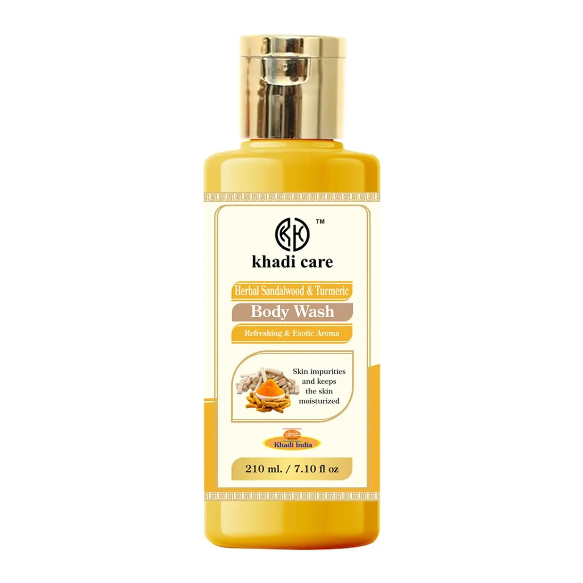 Herbal Sandal & Turmeric Body Wash - 210ml  Healthy Skin Body Care Customizable and Private Labeling by Vanity Vision
