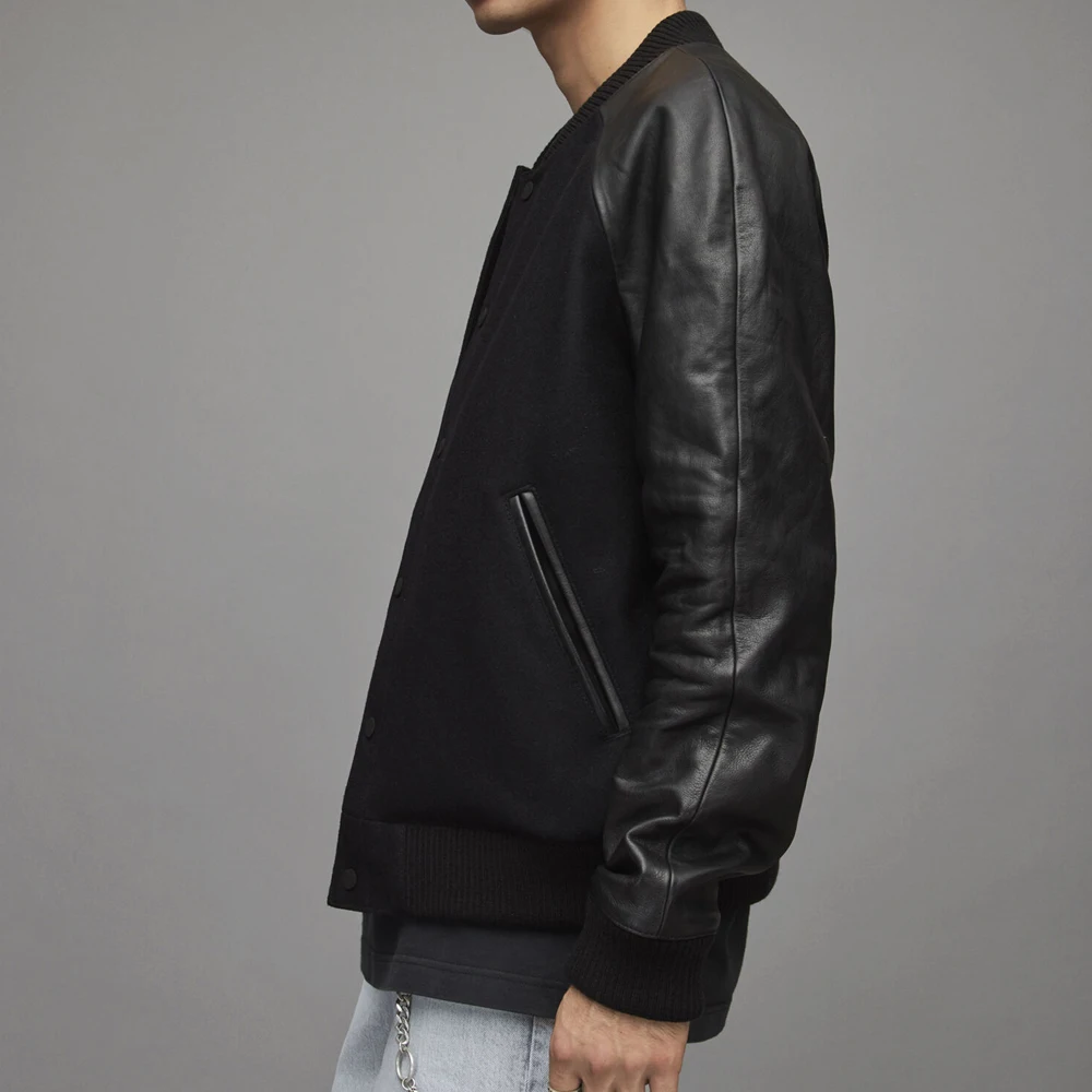 Awesome personality Men Leather Jacket For Men Heated Coats and Warm Clothing Jacket/100% Real Leather sleeve jacket