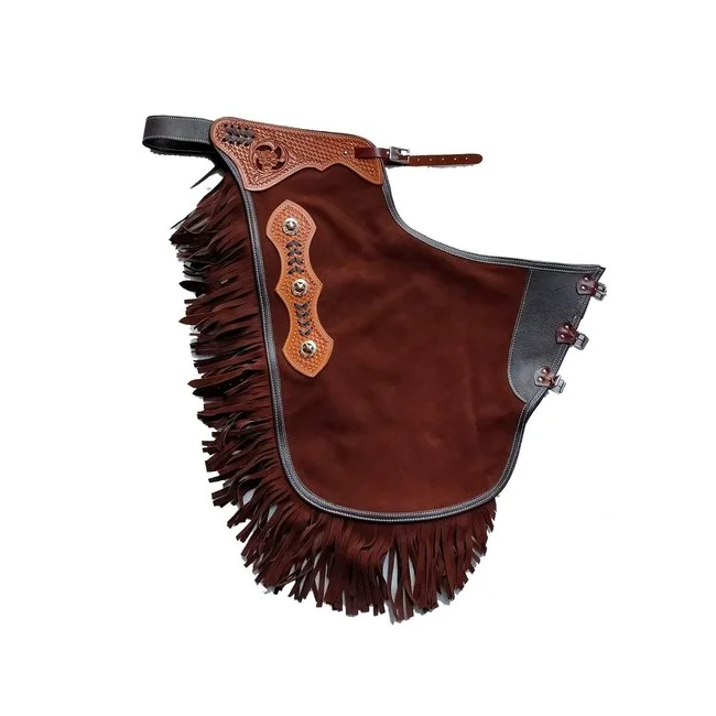 High quality Customized Western Chaps Cowboy Chinks with fringe real Leather for Products use