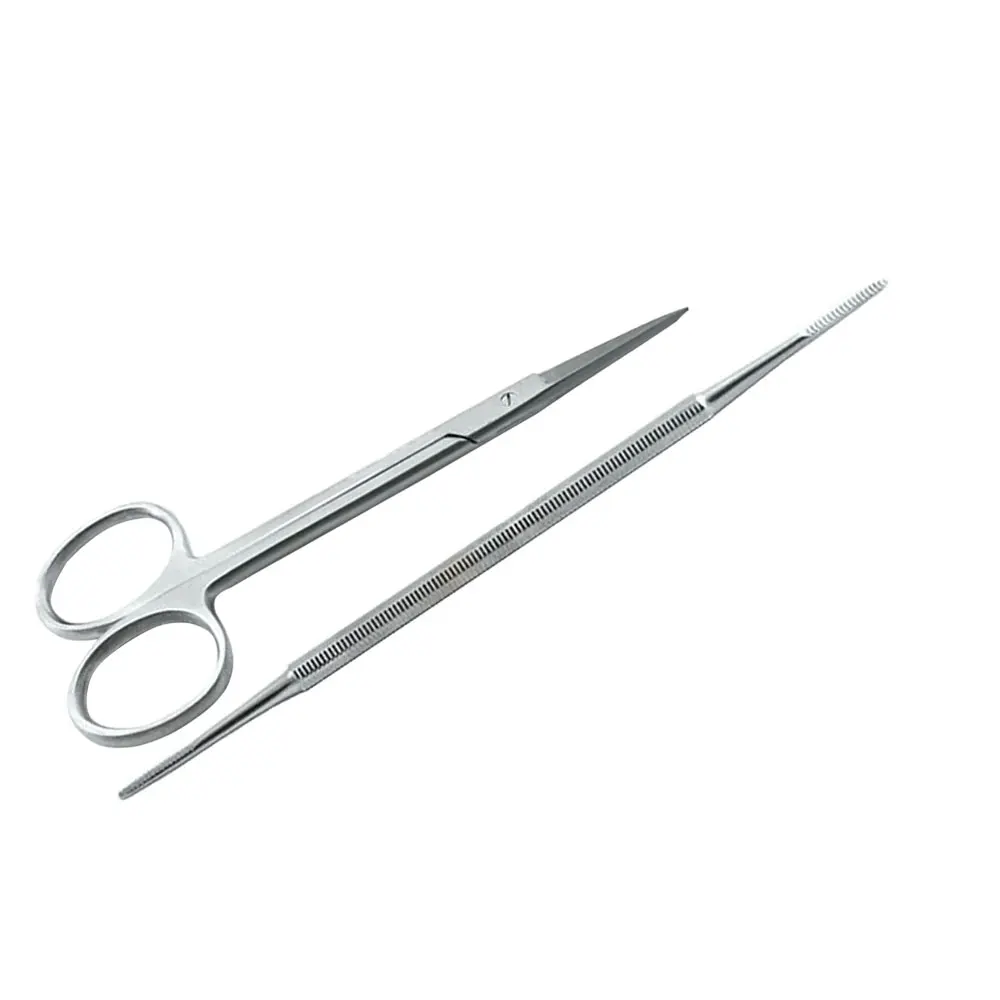 Sharp Blades And Double-ended Nail Files 2 Pcs Set Iris Scissors With Straight Ideal For Precision Cutting And Grooming