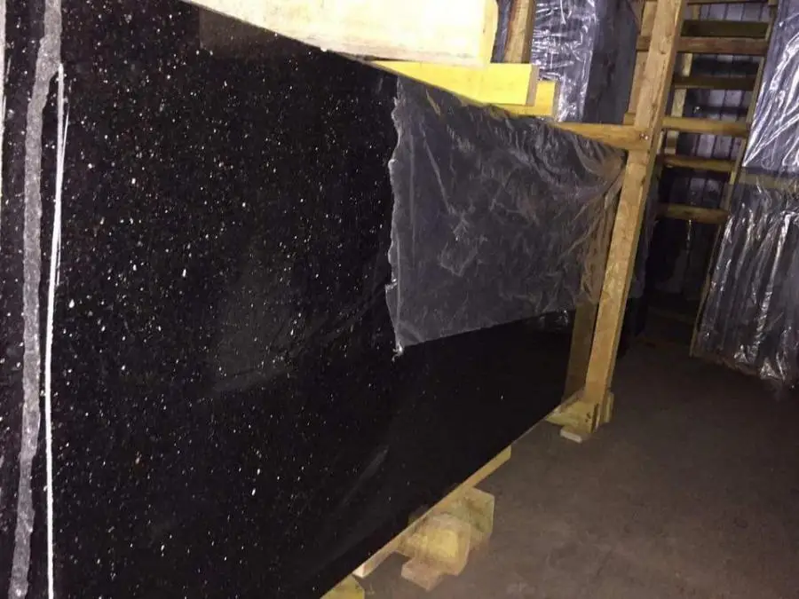 Best Quality  Black Galaxy Granite  Slabs  for countertops