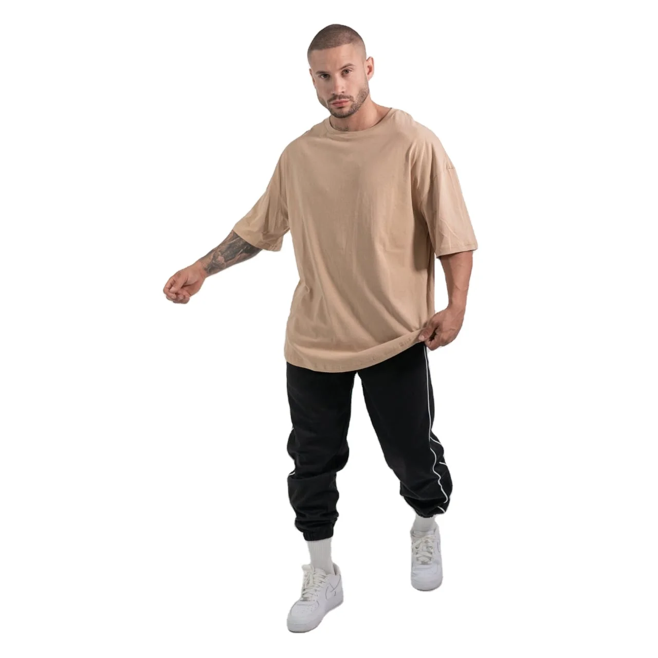 Мужские футболки большого размера большие и высокие из 100% хлопка свободная футболка для мужчин на заказ