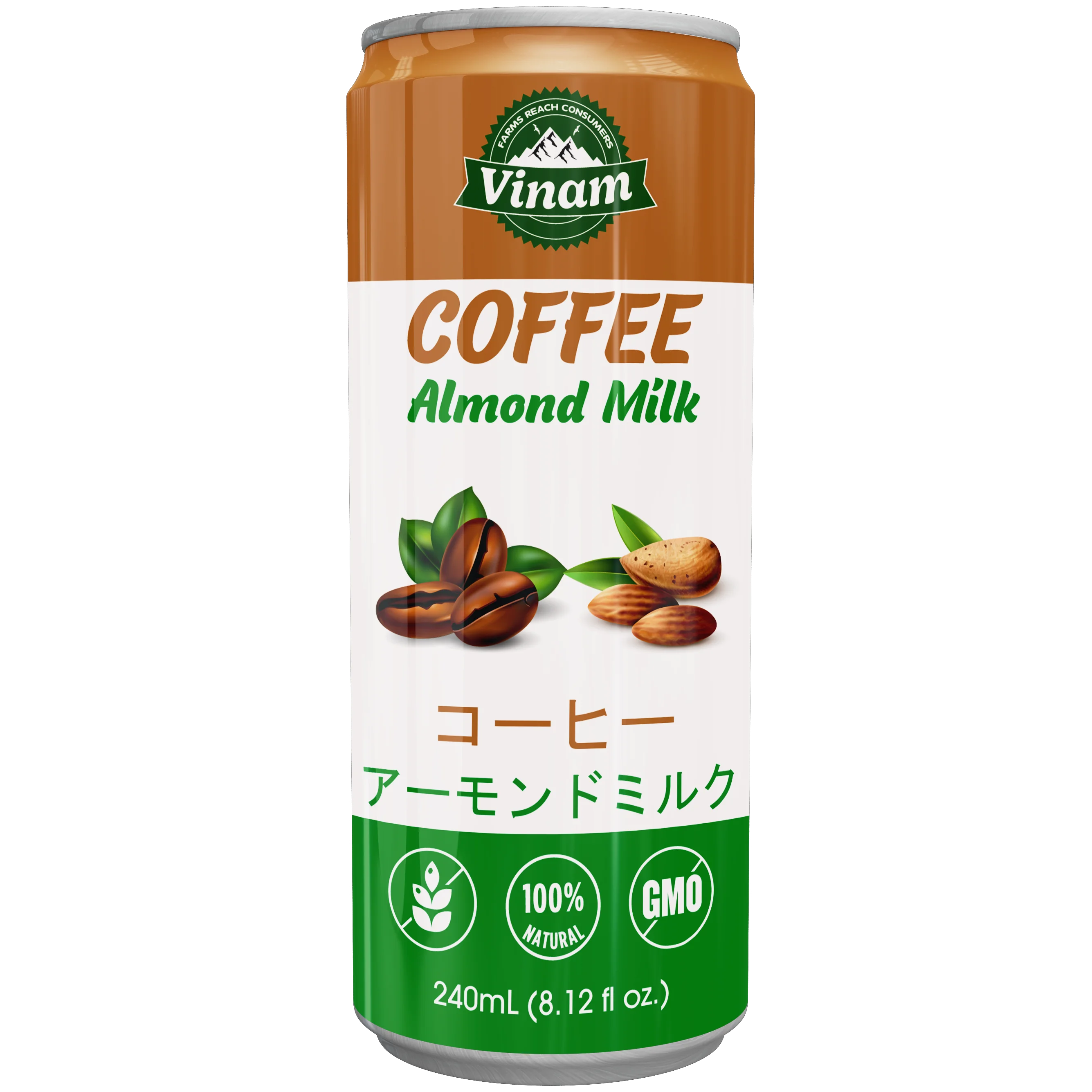 High Quality Vietnamese Coffee with Almond Nuts OEM 250ml & 330ml Alu Can Milk Ingredients Supplying Wholesale Drink