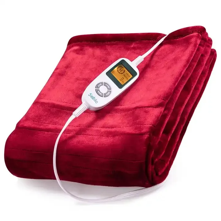 Buy Electric Heated Blanket Heating Mattress Dual Temperature Dual Control Compliant home textiles throw blanket in France