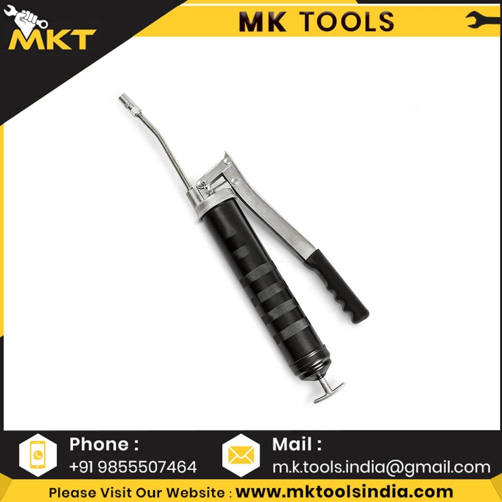 500CC Lubrication Heavy Duty Grip Grease Gun With Whip Hose And Rigid Pipe At Factory Price