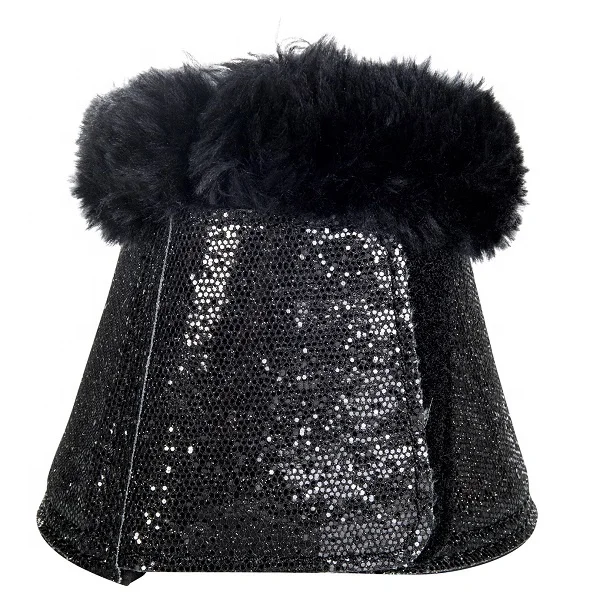 Horse Bell Boots Glitter online at an affordable price bell boots with sheepskin Overreach Horse Boots Protective Equipment