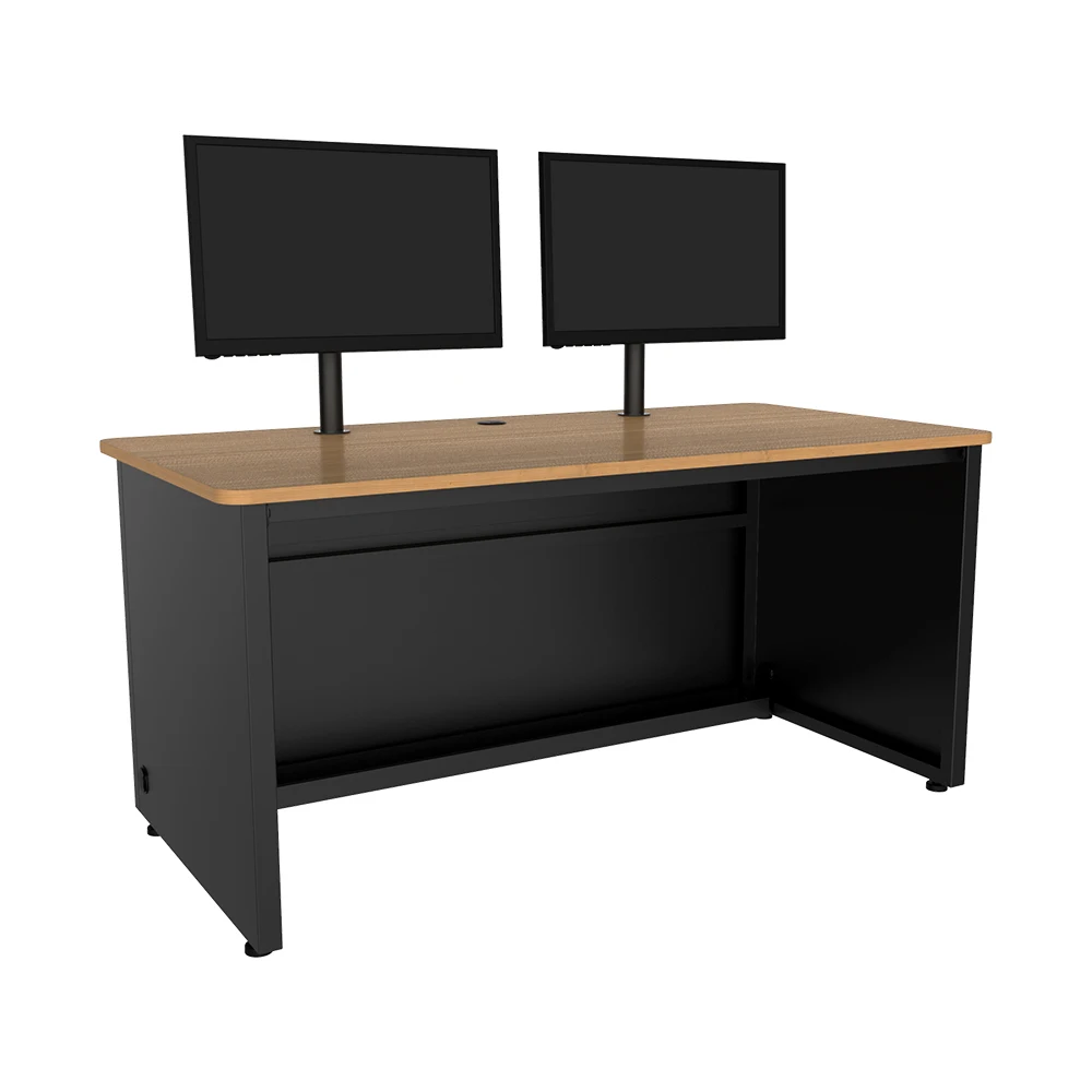 VersaDesk Enclosed Classroom Desk Black/Maple