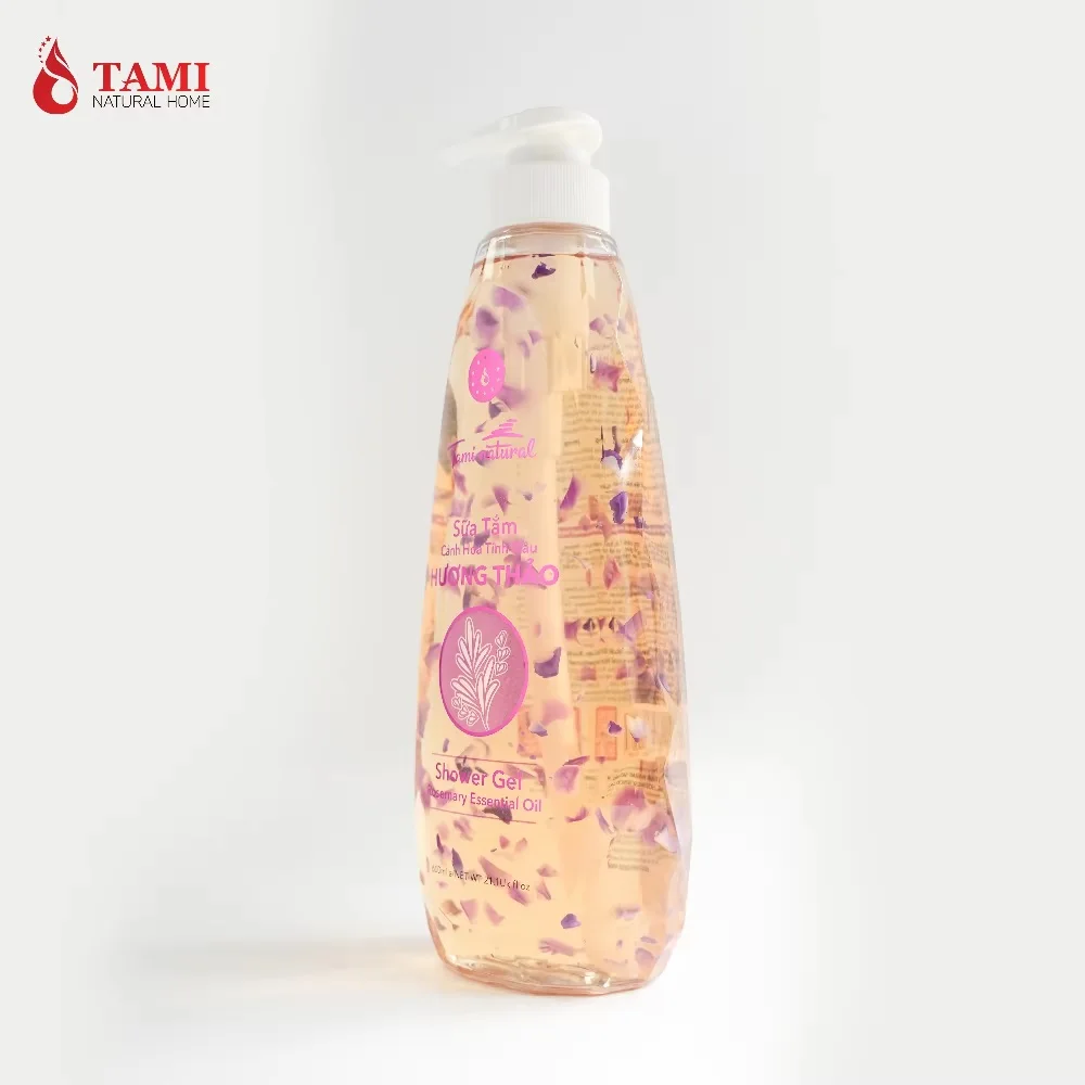 Bath Supplies Body Wash Moisturizing Whitening Refreshing 650g High Quality Rosemary Essential Oil Shower Gel Made in Vietnam