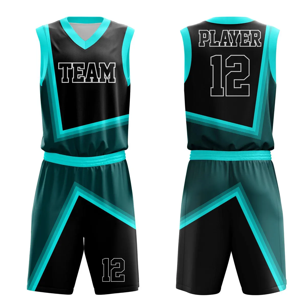 Custom Cheap Basketball Uniform Set Unique Blue Basketball Reversible Jersey Design American Basketball Singlets With Numbers