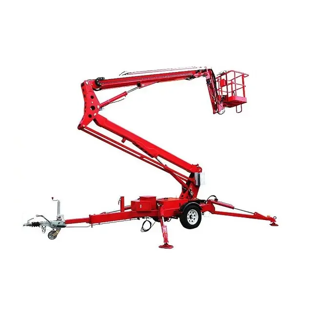 Mobile Portable Aluminum Cherry Picker 22m Four-wheel Dive Lift Table Electric Aerial
