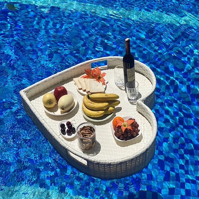 High Quality Heart Floating Tray serving breakfast for hotel swimming pool made in Vietnam