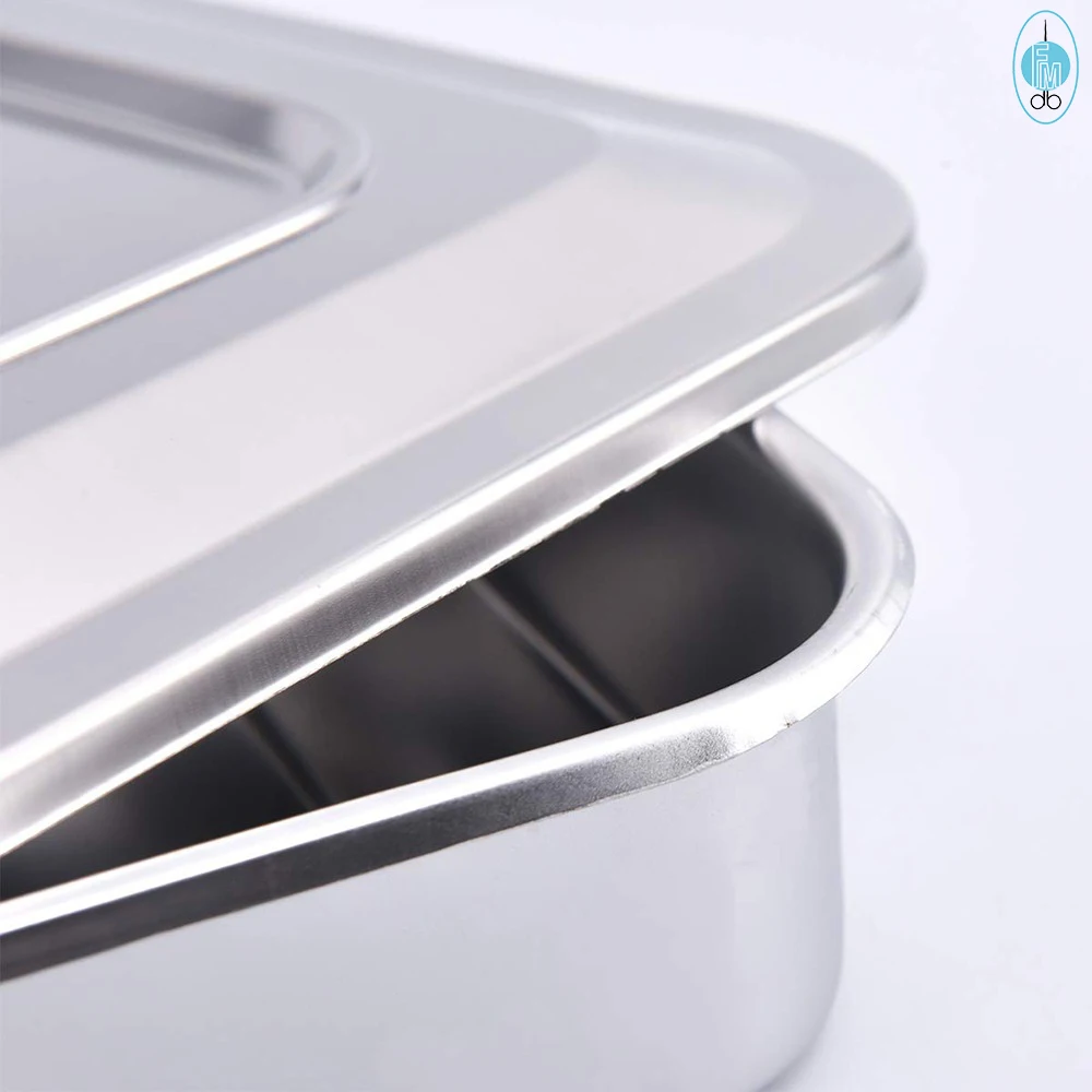 Dental Instruments Tray Organizer Surgical Medical Treatment Trays Boxes with Lid and Handle Grip