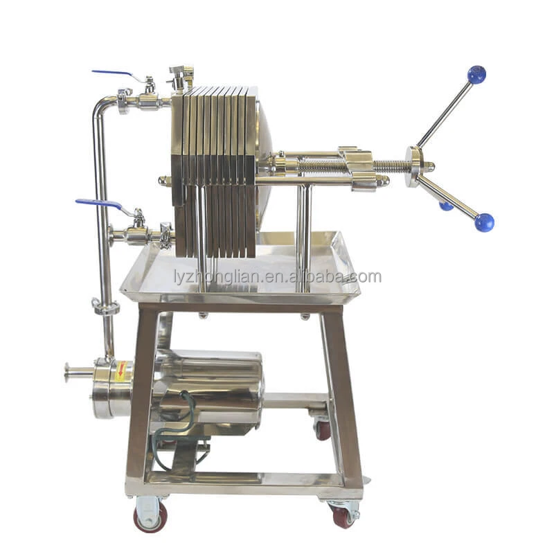 Stainless Steel Fully Automatic Plate And Frame Filter Press Machine Equipment For Beer Wine Oil