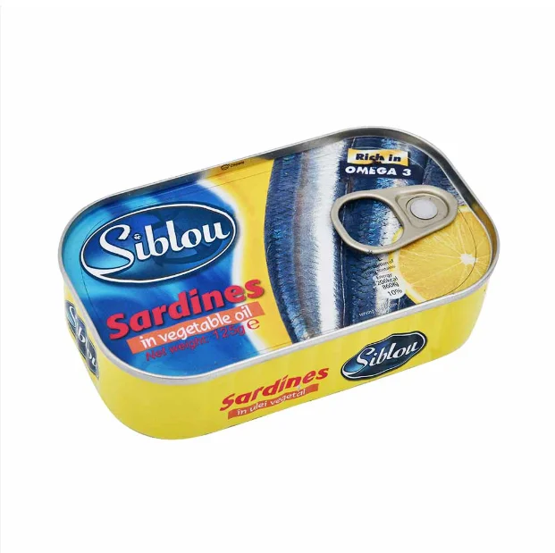 Factory Directly Canned Sardine fish in vegetable oil 125g/ Titus Canned Sardine for sale / Canned Sardine in Vegetable Oil 125g