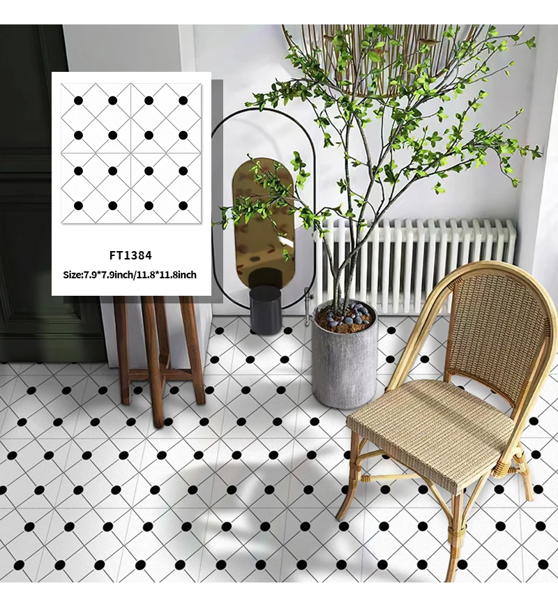 JORUNNS black and white self adhesive vinyl floor tile peel stick floor tiles in pvc self adhesive floor