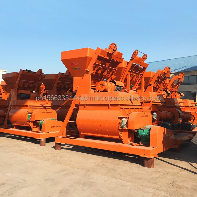 JS hydraulic concrete mixers electric forced concrete mixer twin shaft concrete mixer