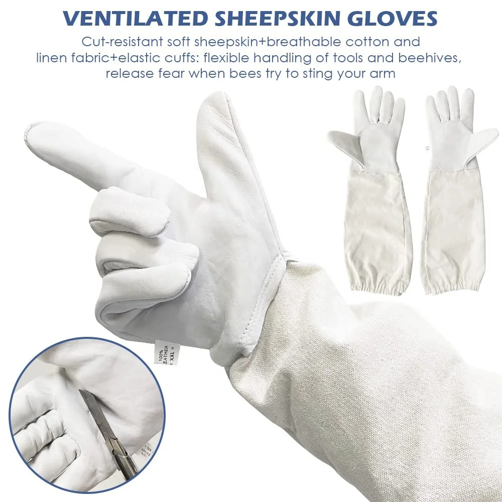 Bee Suit Protective Breathable Beekeeping Keeping Overall Protection Clothing for Beekeeper