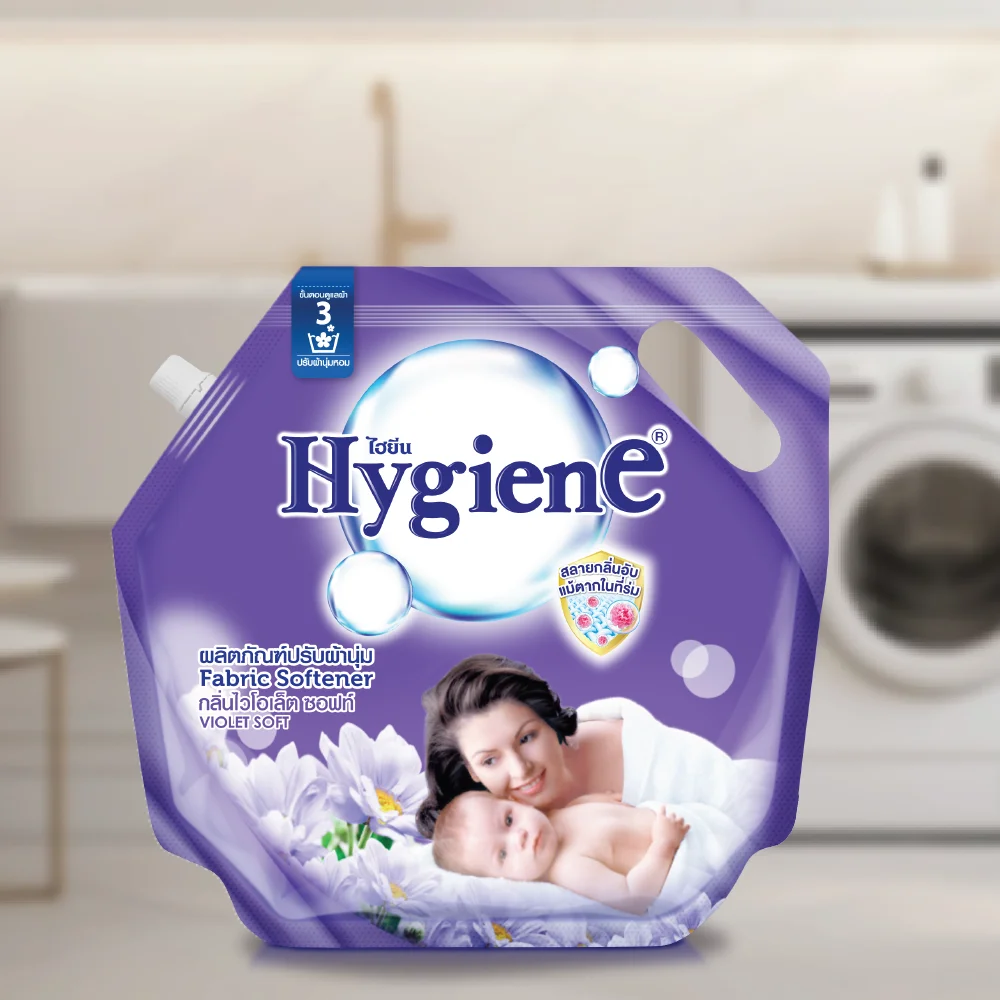 Hygiene Violet Soft High Quality From Thailand Laundry Fabric Auxiliary Textile Softener For Washing Machine 1800ml