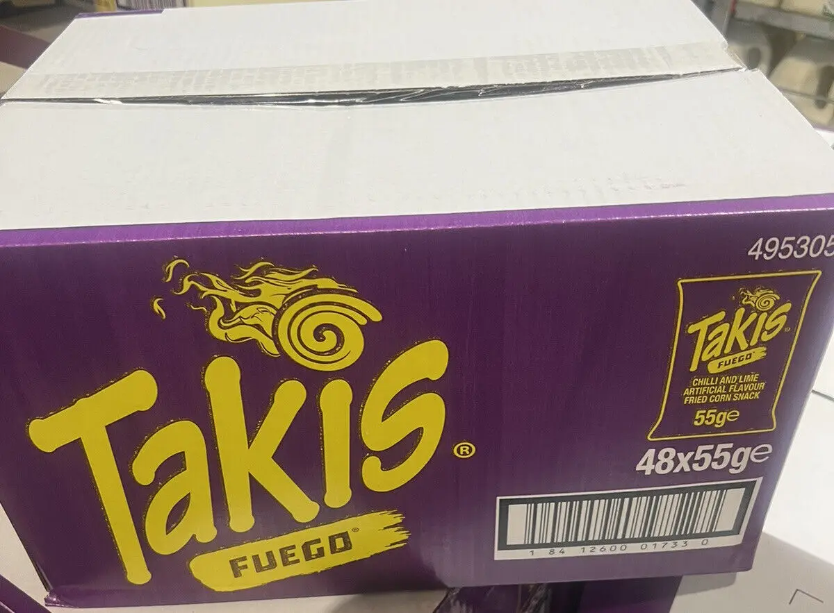 Чипсы Fuego Takis острые закуски из жареного кукурузного зерна твердые текстуры Халяль сертифицированные упакованные в пакеты
