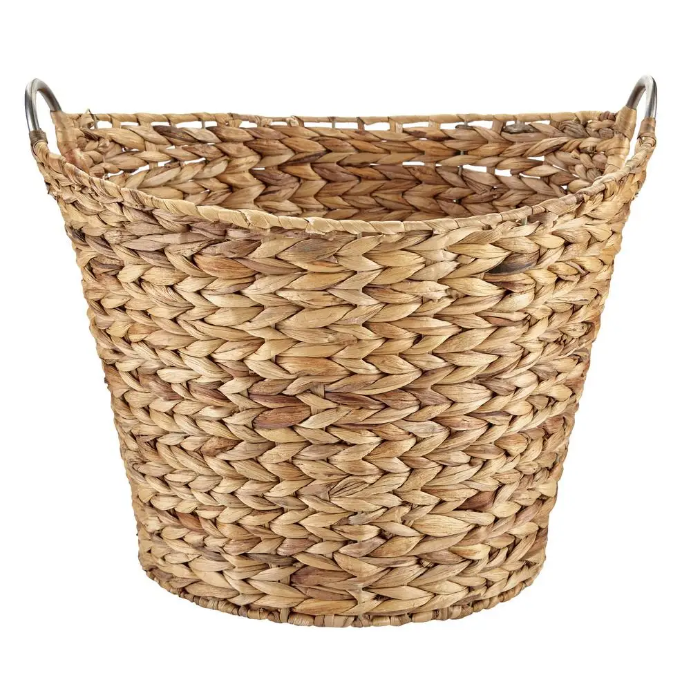 Eco round basket with handle made by seagrass corn husk storages baskets in Vietnam corn leaf storage baskets household items