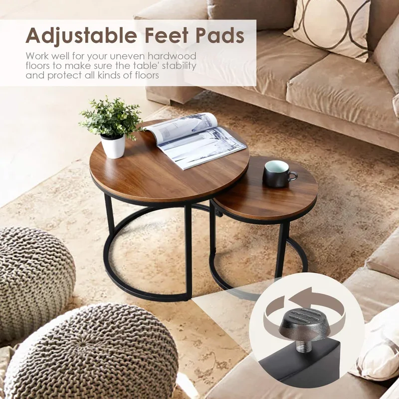 High Quality Indian Solid Wood Round Shape Coffee Table For Living Room Furniture Use Best Tea Table for Cafe