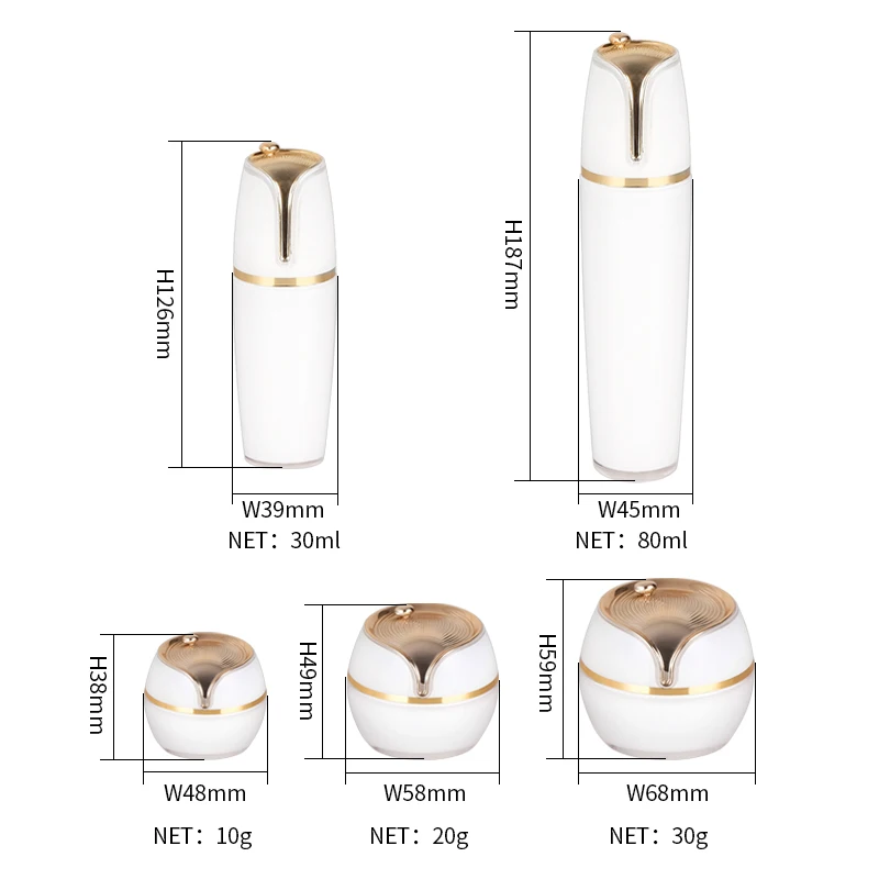 High quality 15g 15ml custom plastic luxury skin care cream pot small container empty pot acrylic cosmetic jar