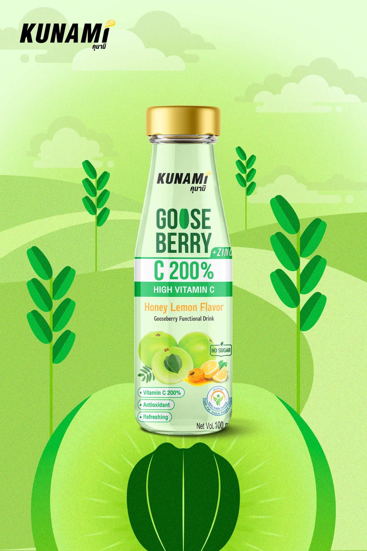 Goose Berry Soft Drinks Fruit honey lemon Flavor high  vitamin C 200%