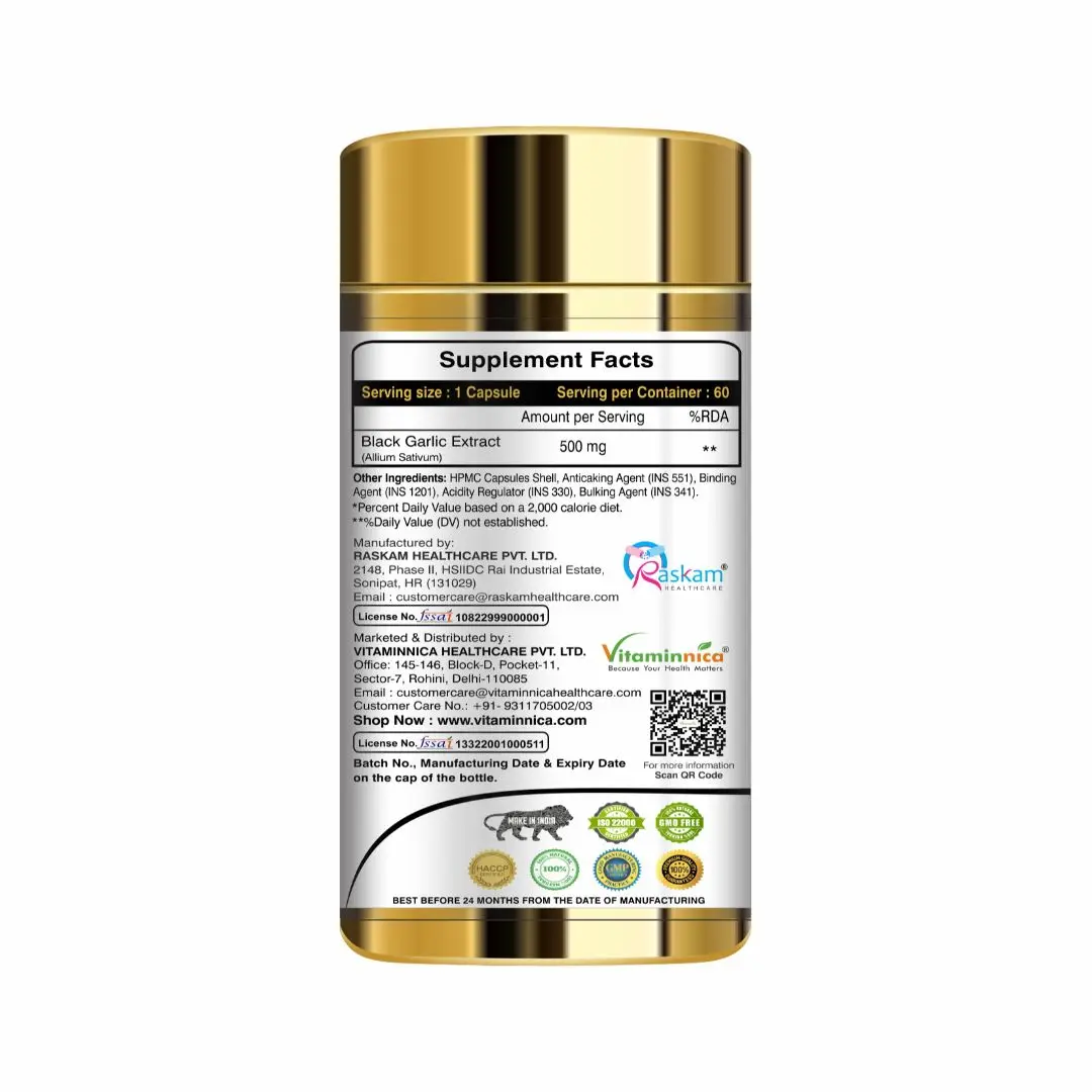Оптовая цена травяные добавки Vitaminnica повышающие иммунную систему таблетки Черного Чеснока для улучшения здоровья взрослых