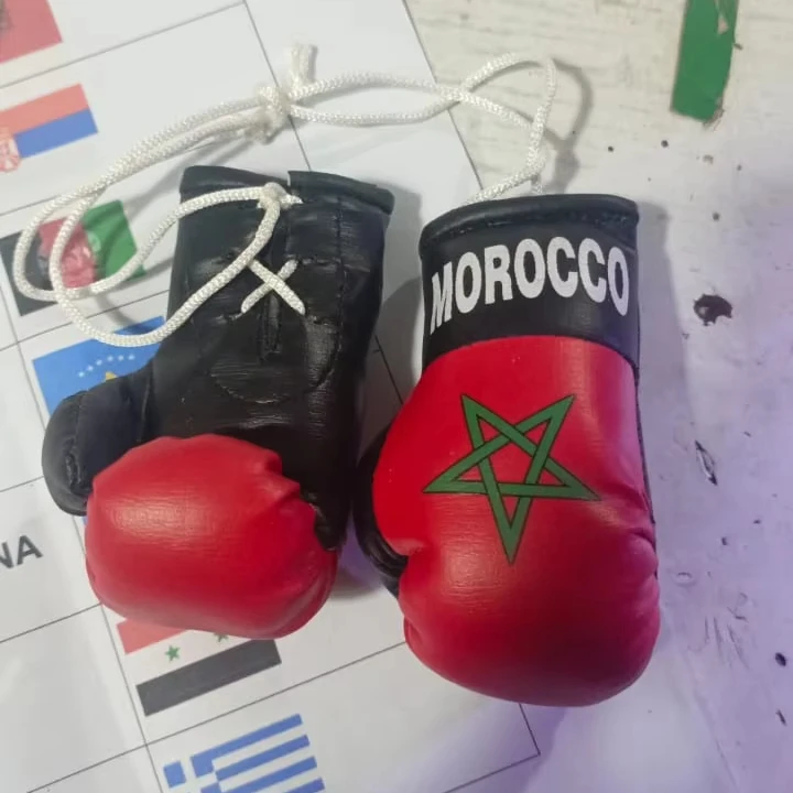 Мини боксерские перчатки зеркало заднего вида с пользовательским флагом