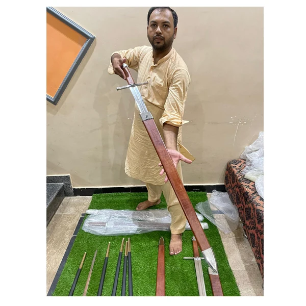 Deepeeka Norman Knights Medieval Sword Middle Ages Viking custom leather Masonic Century Templar Sword Brown 2024