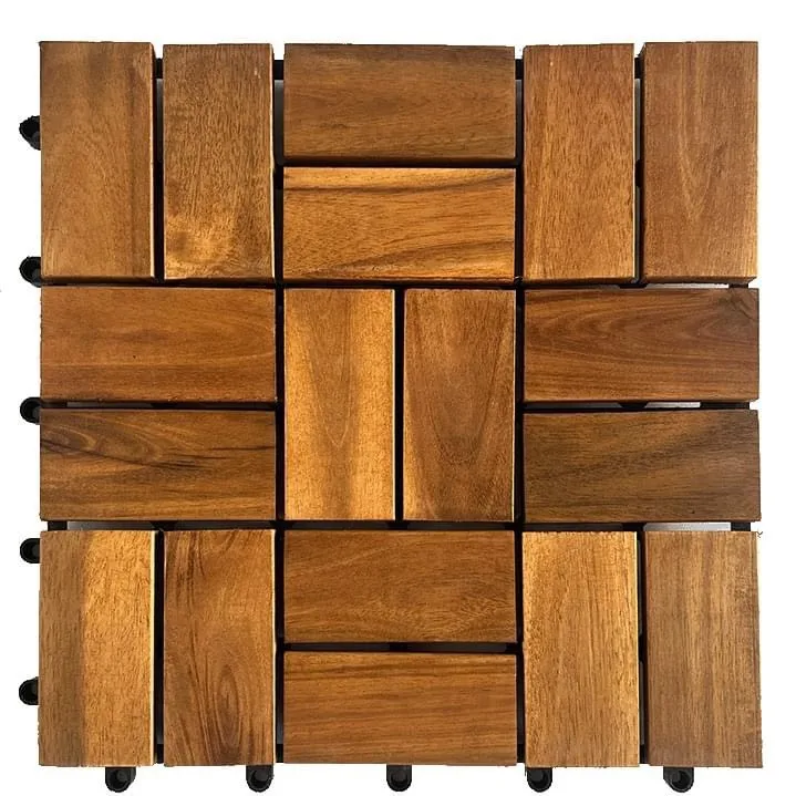 Acacia wood Decking Tiles 300*300mm for interior exterior home decor garden decor terrace decor back yard