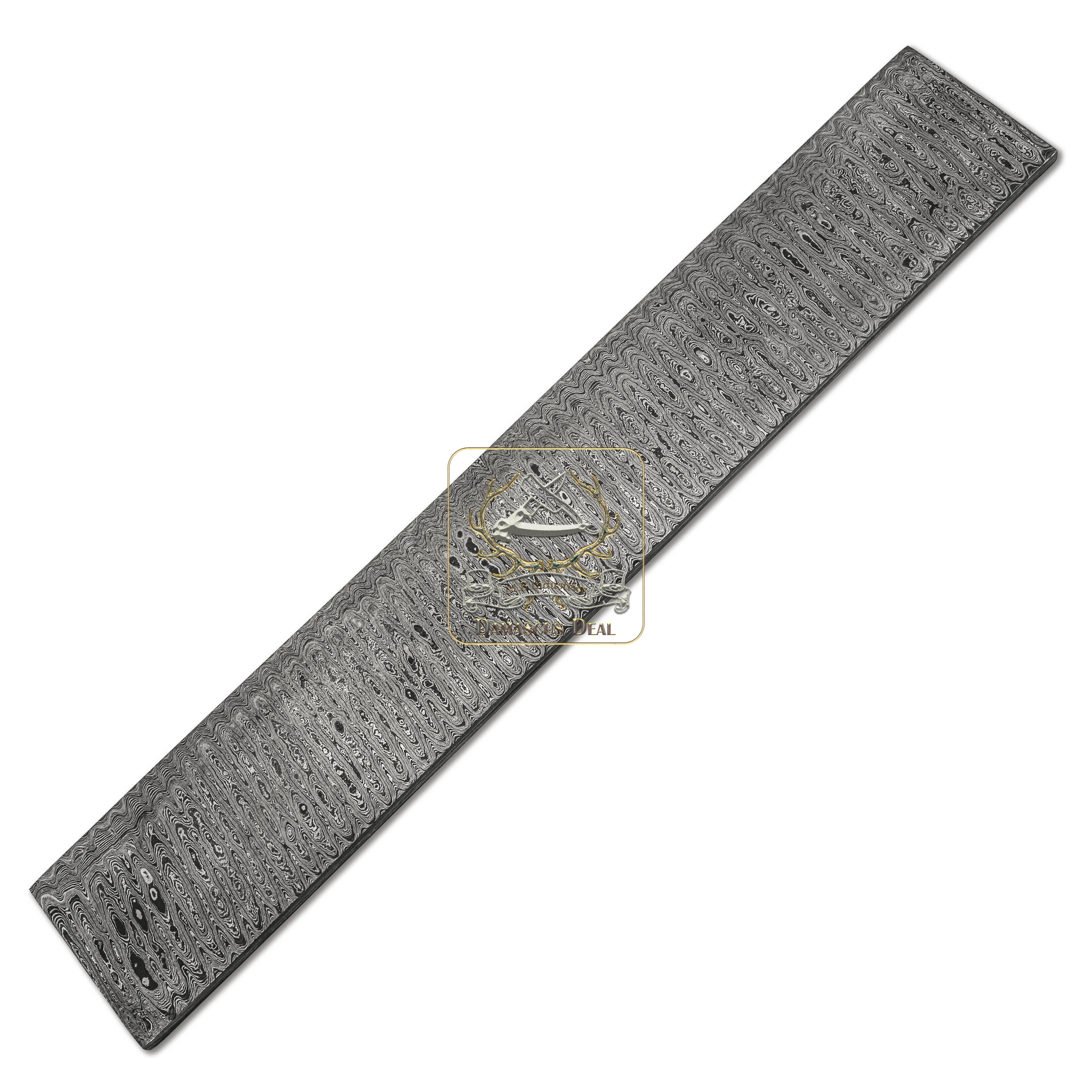 Damascus Steel Billet Ladder Pattern DD-Ladder-315 for Knife Making Hand Forged Carbon Steel Hardness 58-62 HRC Billet