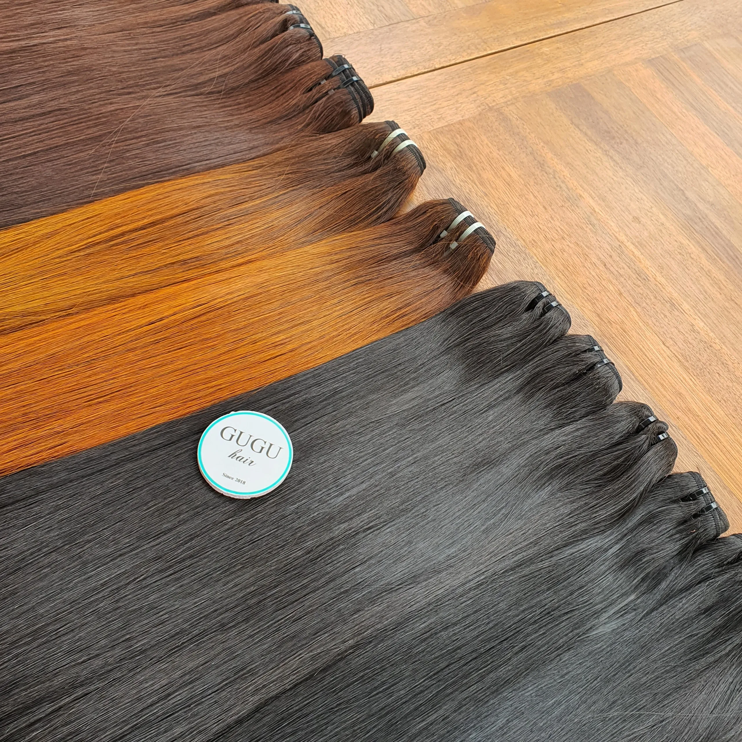 Bone Straight TOP product 8-32in one cut raw vietnamese hair Bestselling Human Hair wefts skin bundles Vietnam quality