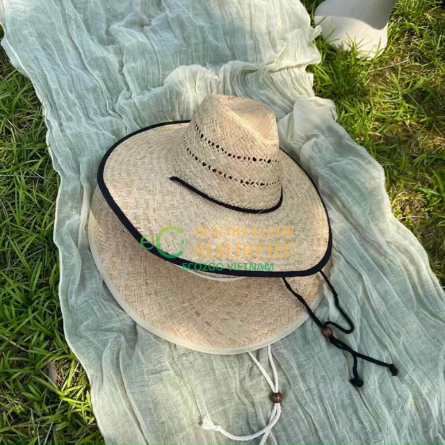 Custom Wholesale Summer Fashion Straw Hat For Men/ Straw Hat Women Made Of High Quality Natural Material In Vietnam