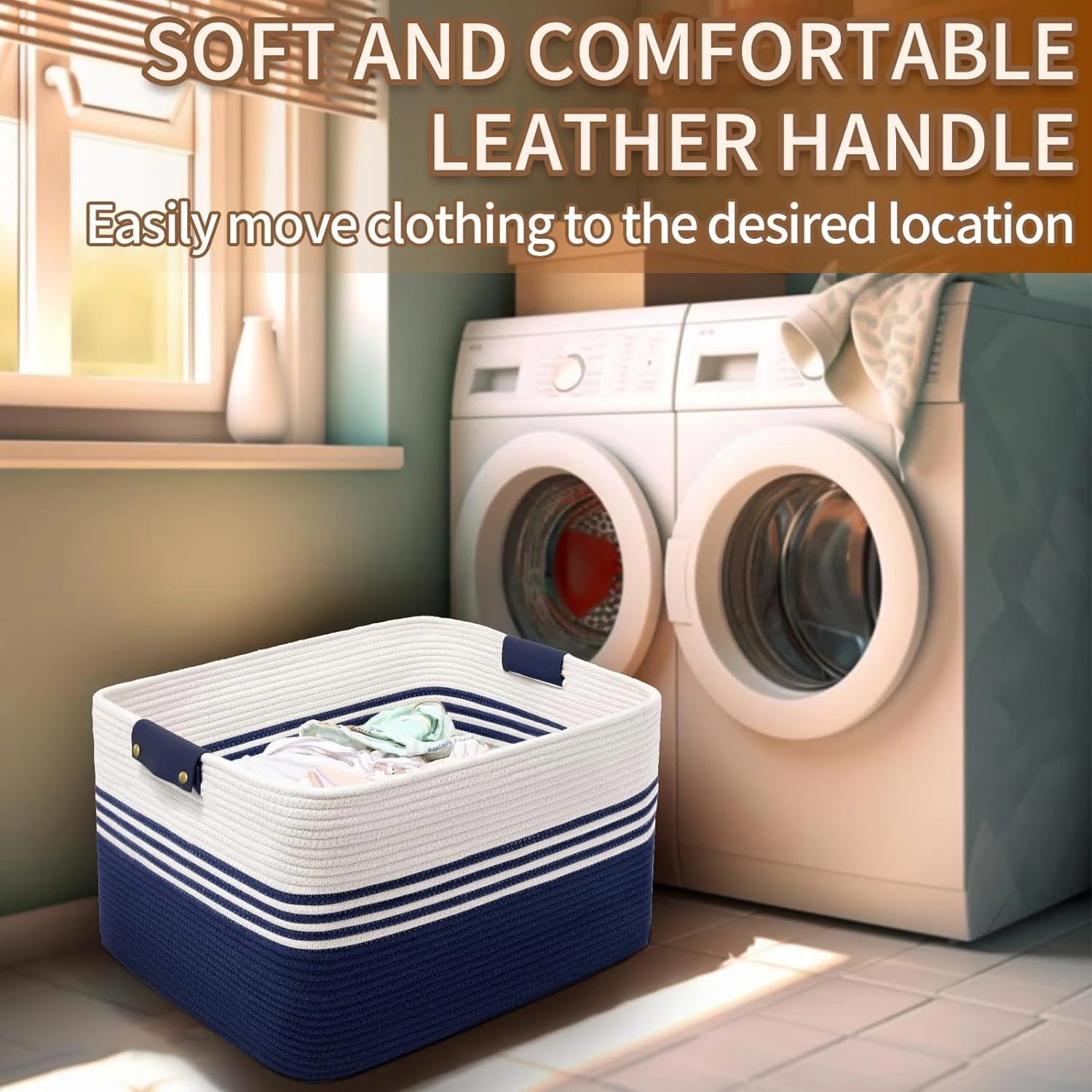 Wholesale Rectangle Blanket Laundry Toys Storage Basket for Organizing Woven Nursery Large Cotton Rope Baskets