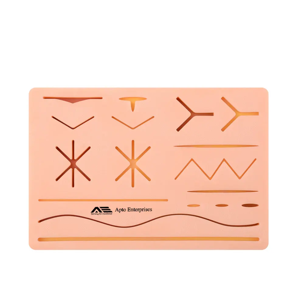 Suturing Training Pad For Doctor Nurse Student Practice Model Wound Silicone Suture Pad Human Traumatic Skin Model