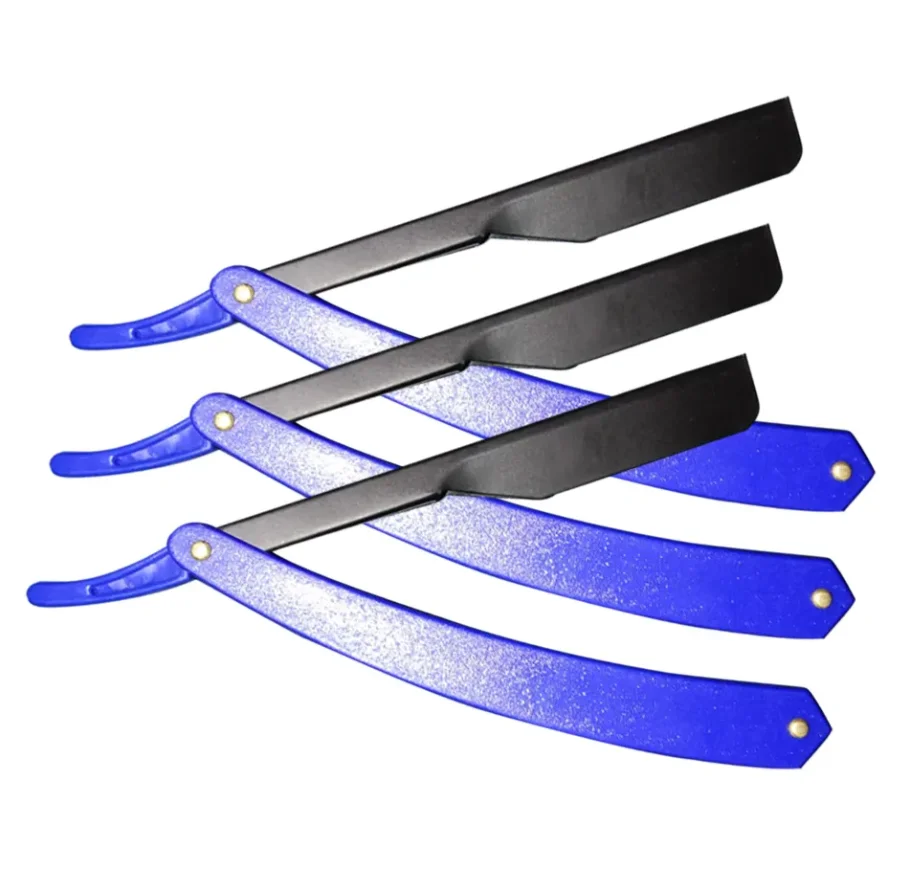 Max White Head Double Edge Safety Shaving Razor in Blue for Face Body Underarm Shaving