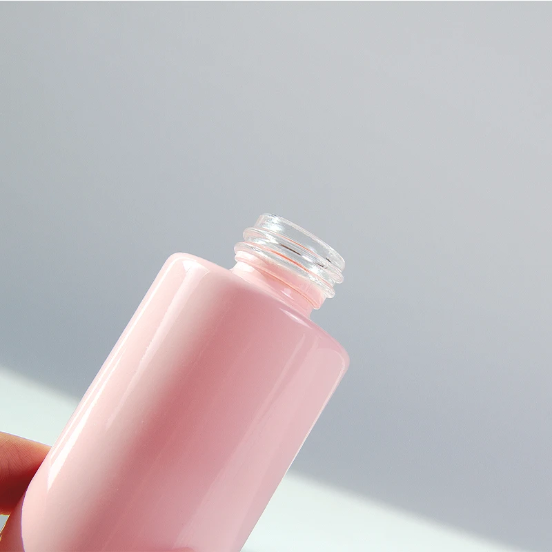30ml 50ml 100 Ml Cosmetics Matte Pink Perfume Lotion Spray Mist Glass Bottle For Toner Essence Skin Care