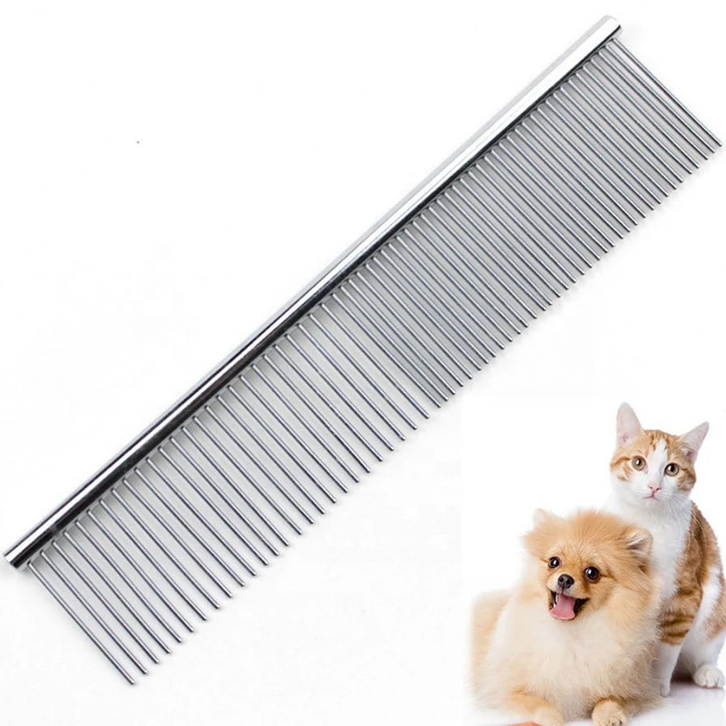 Colorful Stainless Steel Comb for Pet Cat and Dog Knot Comb Pet Grooming Comb
